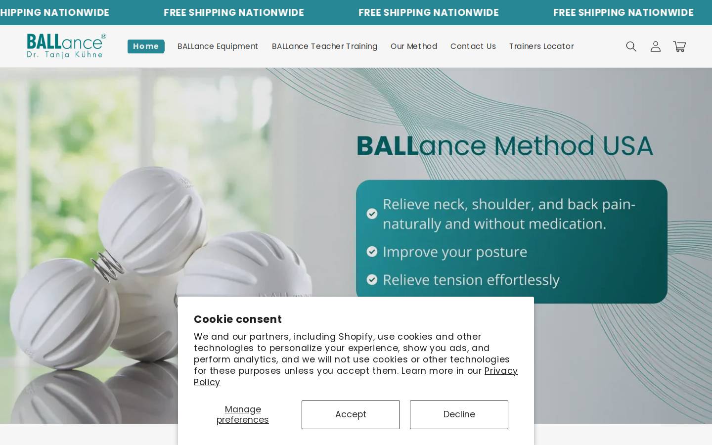 ballanceusa.com homepage screenshot