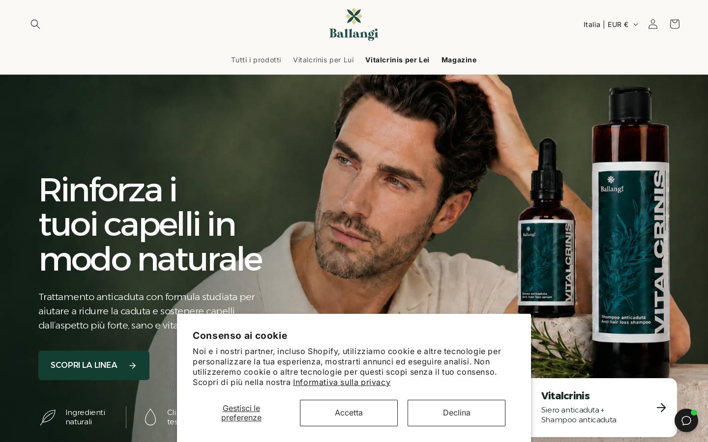 Ballangi homepage screenshot