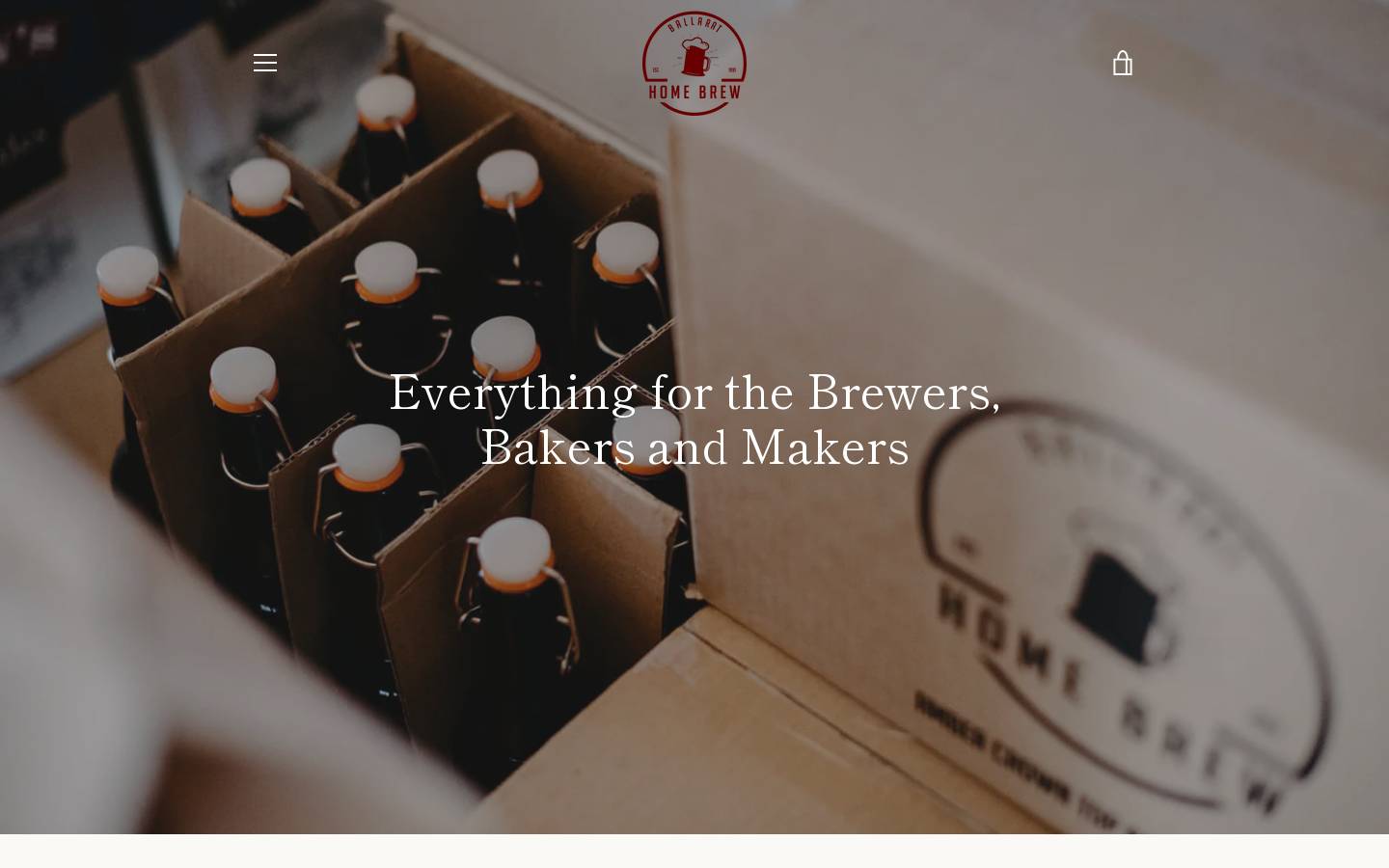 ballarathomebrew.com.au homepage screenshot