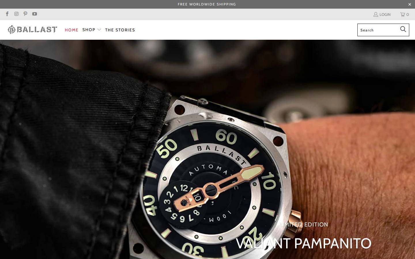 Ballast homepage screenshot
