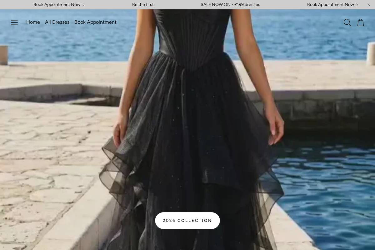 ballgowndivas.co.uk homepage screenshot