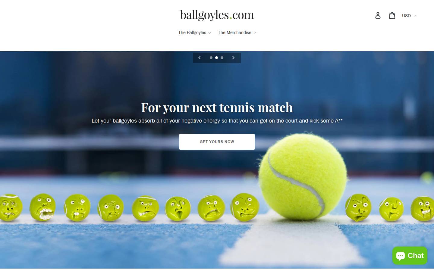 ballgoyles.com homepage screenshot