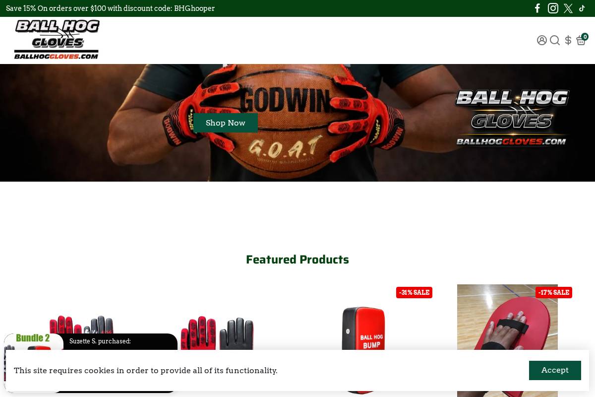 Basketball Skill Training Equipment & Aids – BallHogGloves AmazonAmerican ExpressApple PayDiners ClubDiscoverMastercardPayPalShop PayVisa homepage screenshot