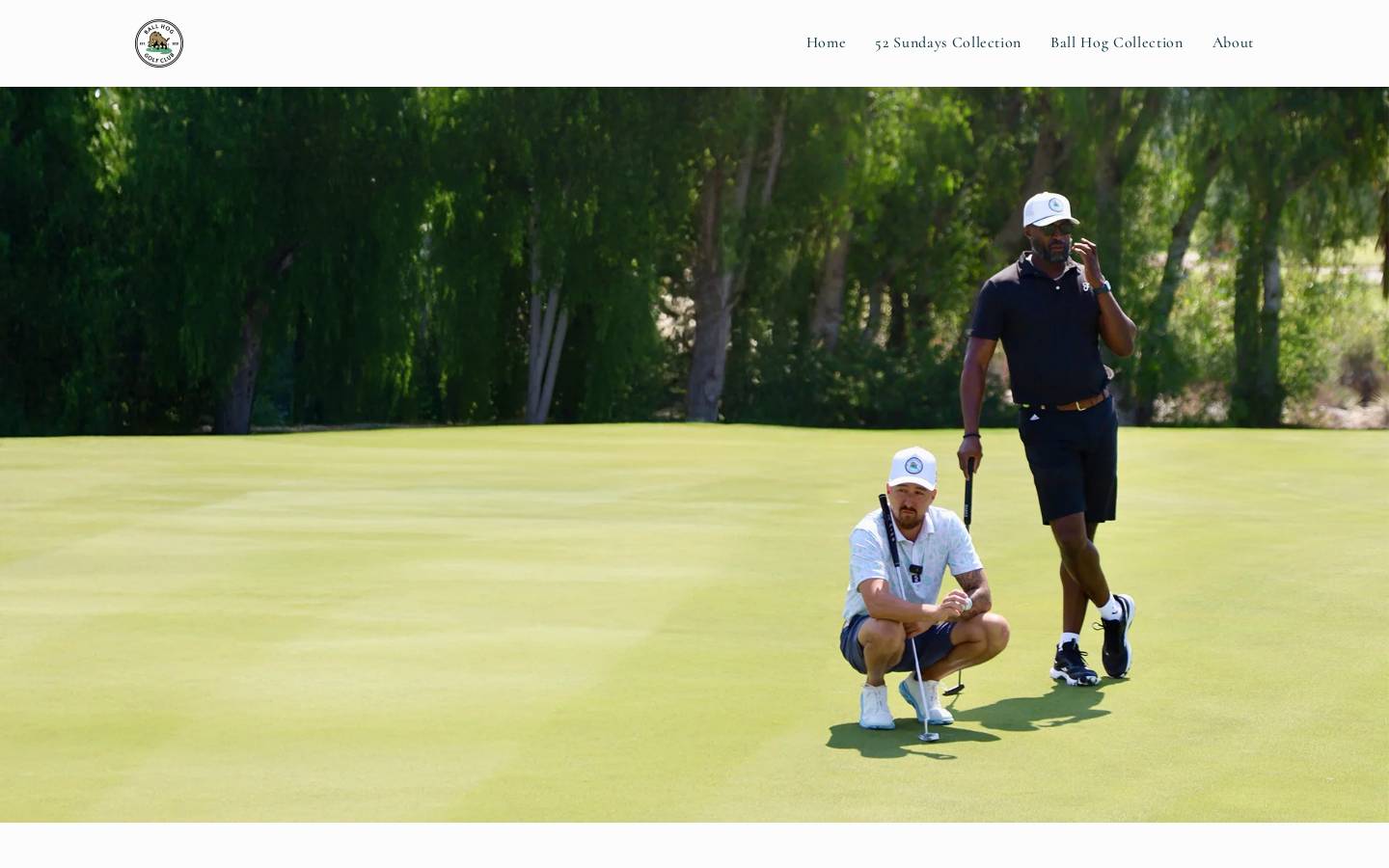 ballhoggolf.com homepage screenshot