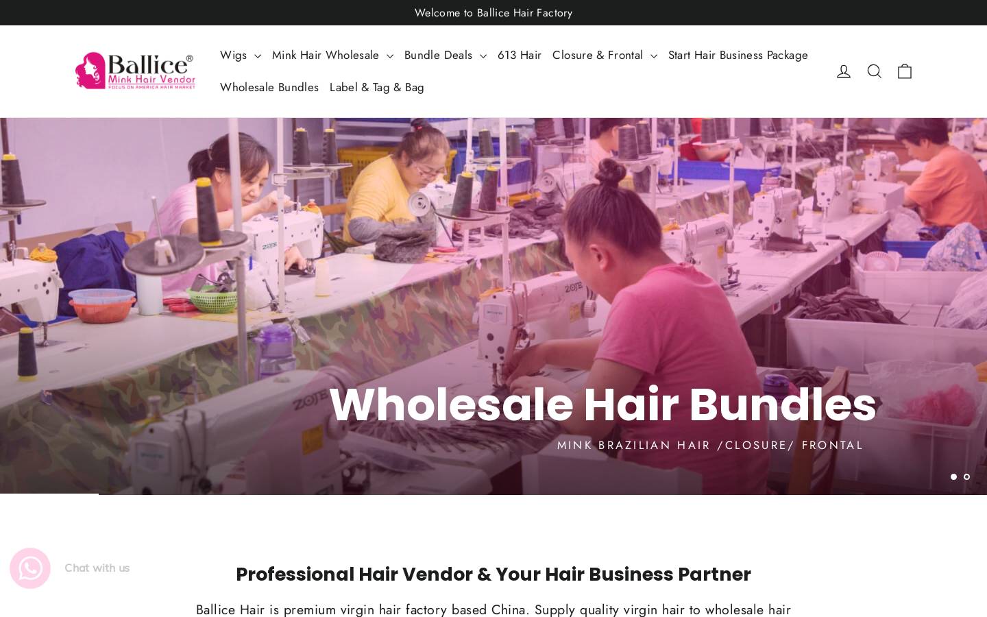 Ballicevirginhair homepage screenshot