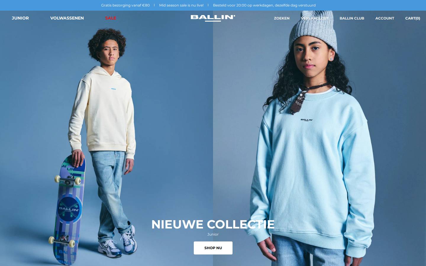 ballinamsterdam.com homepage screenshot