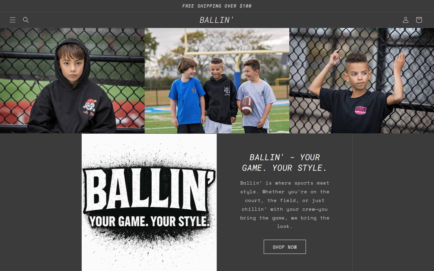 ballinstyle.com homepage screenshot