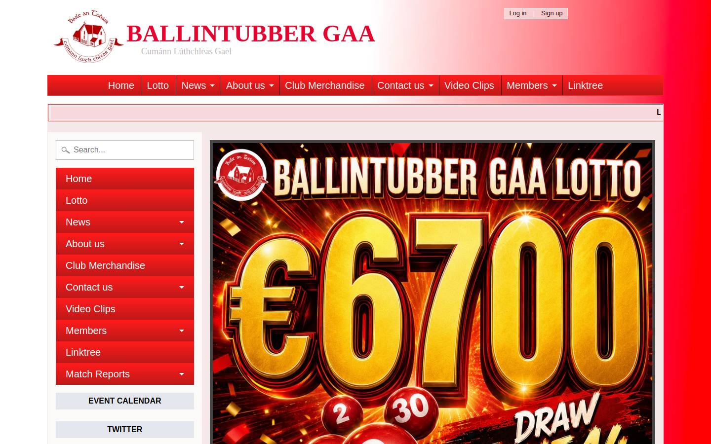ballintubbergaa.com homepage screenshot
