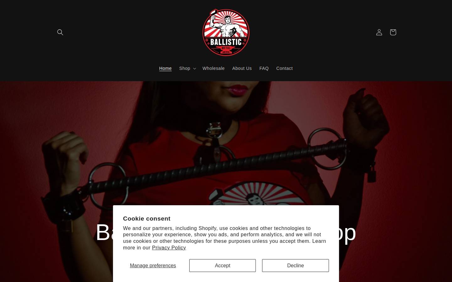 ballisticmetal.com homepage screenshot
