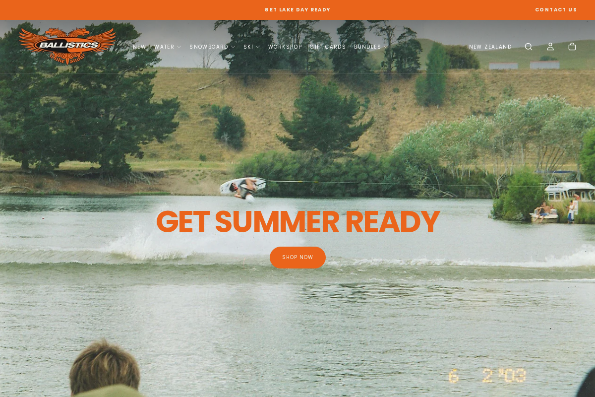 ballistics.co.nz homepage screenshot