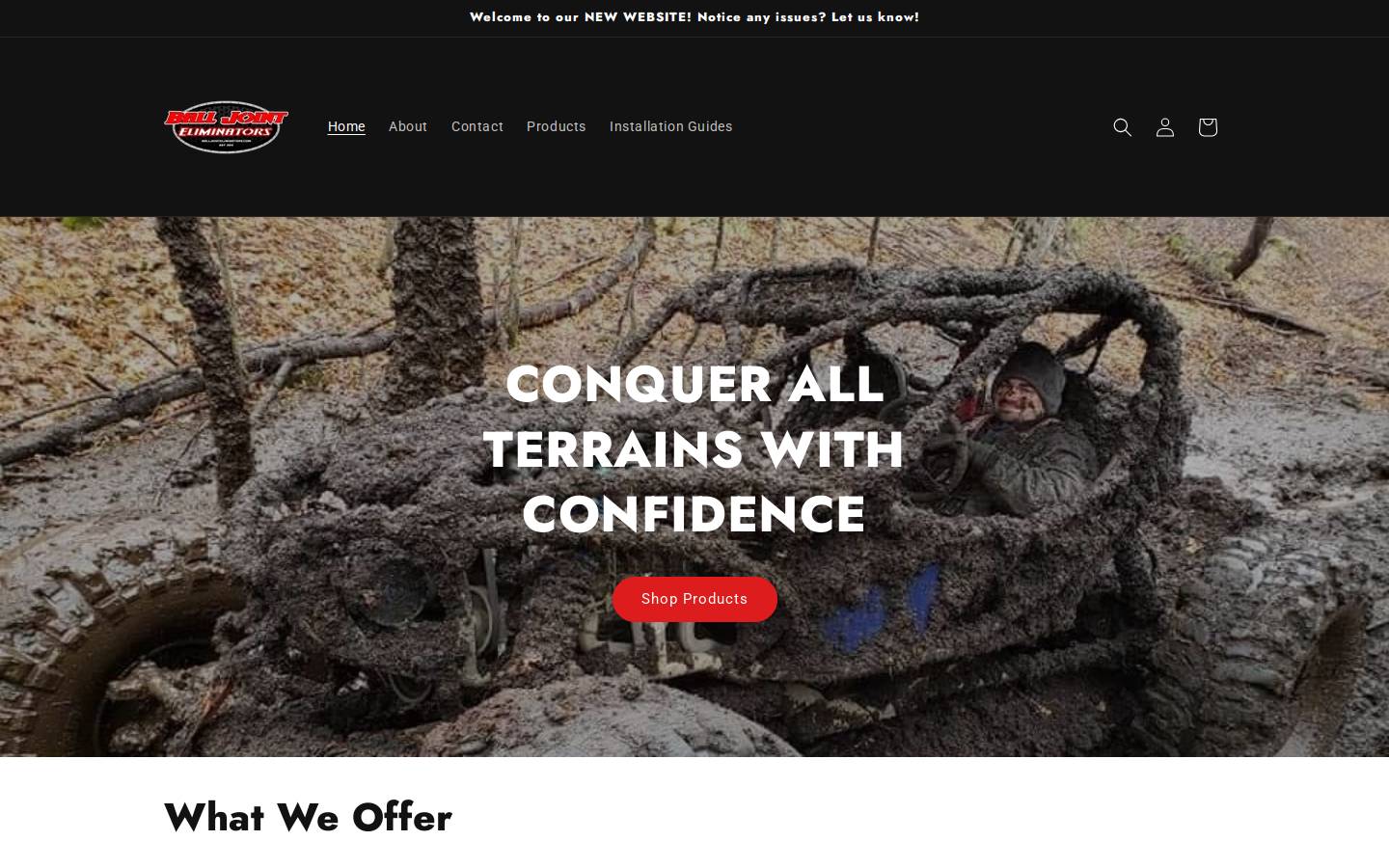 balljointeliminators.com homepage screenshot