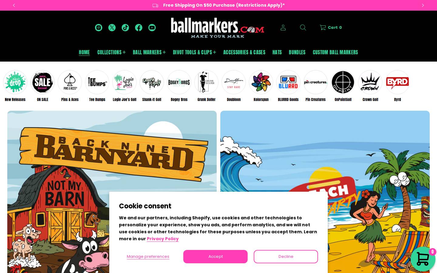 ballmarkers.golf homepage screenshot