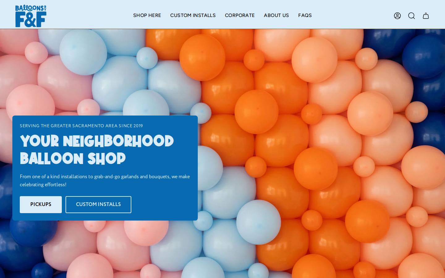 balloonsbyff.com homepage screenshot