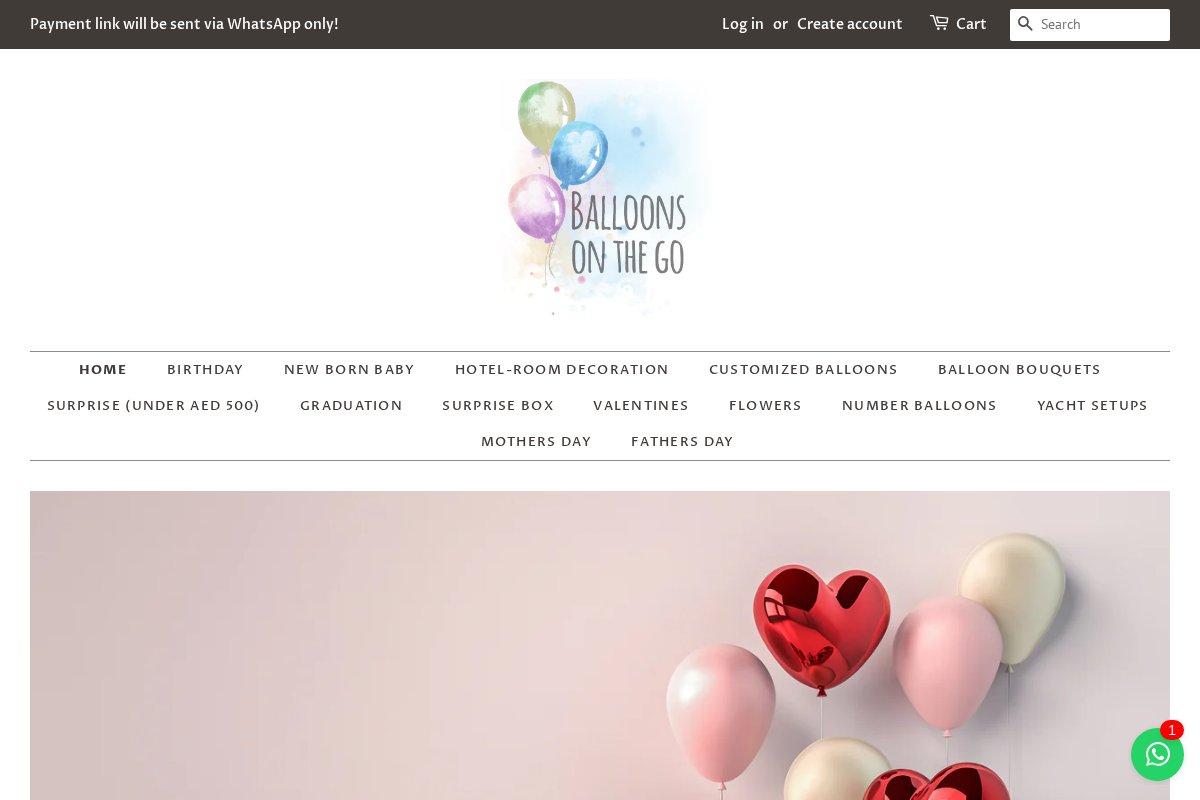 Balloons On The Go homepage screenshot