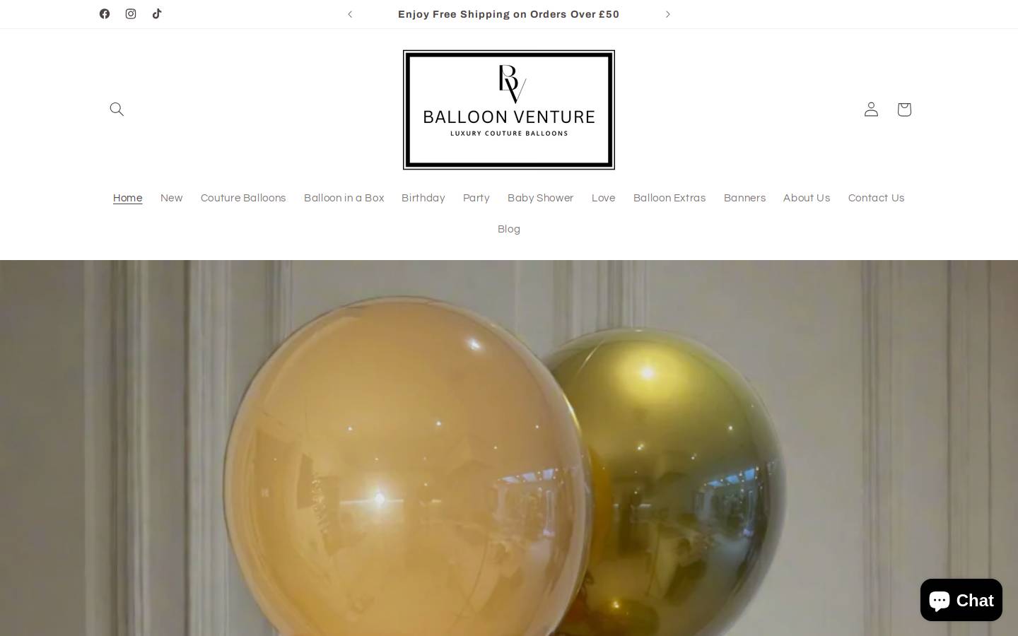 balloonventure.com homepage screenshot