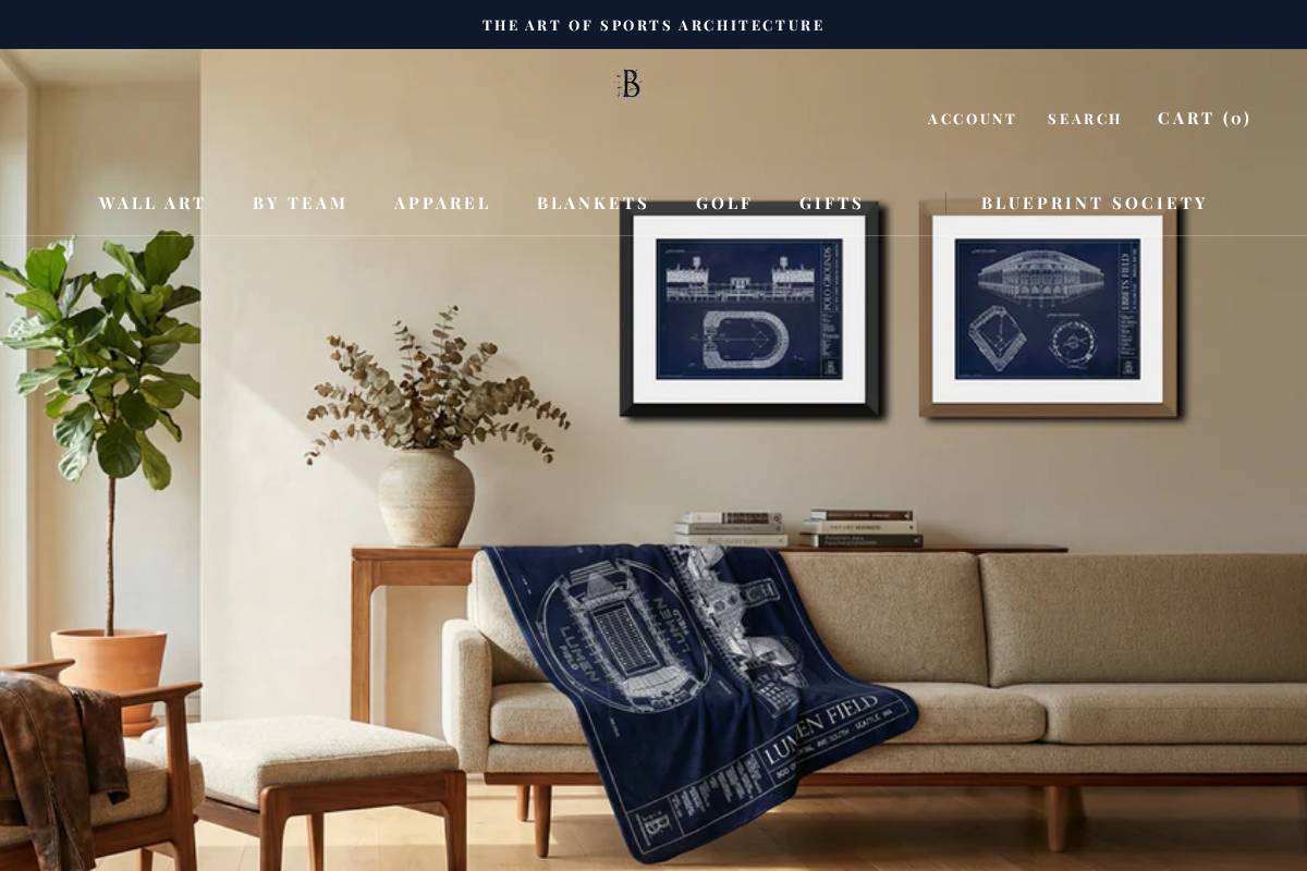 ballparkblueprints.com homepage screenshot