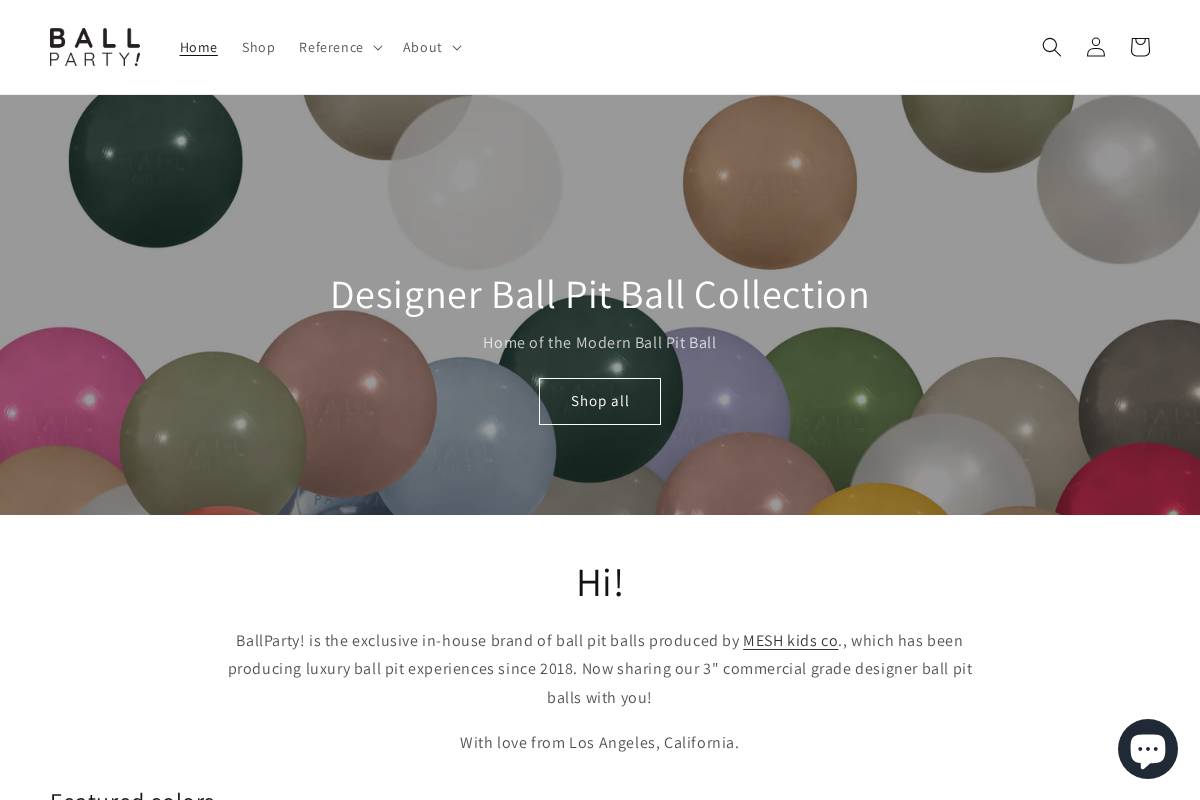 ballparty.co homepage screenshot