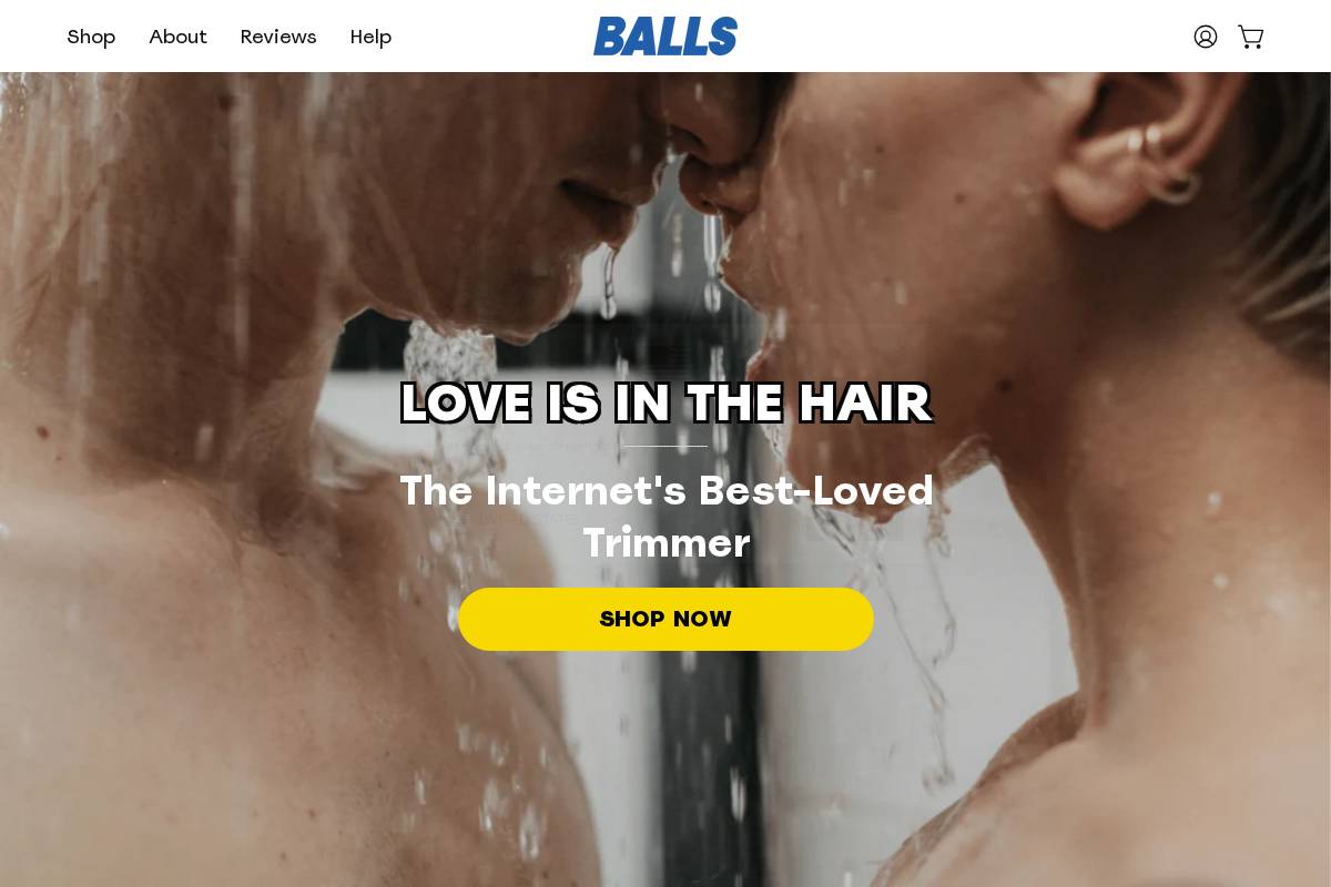 BALLS.CO homepage screenshot