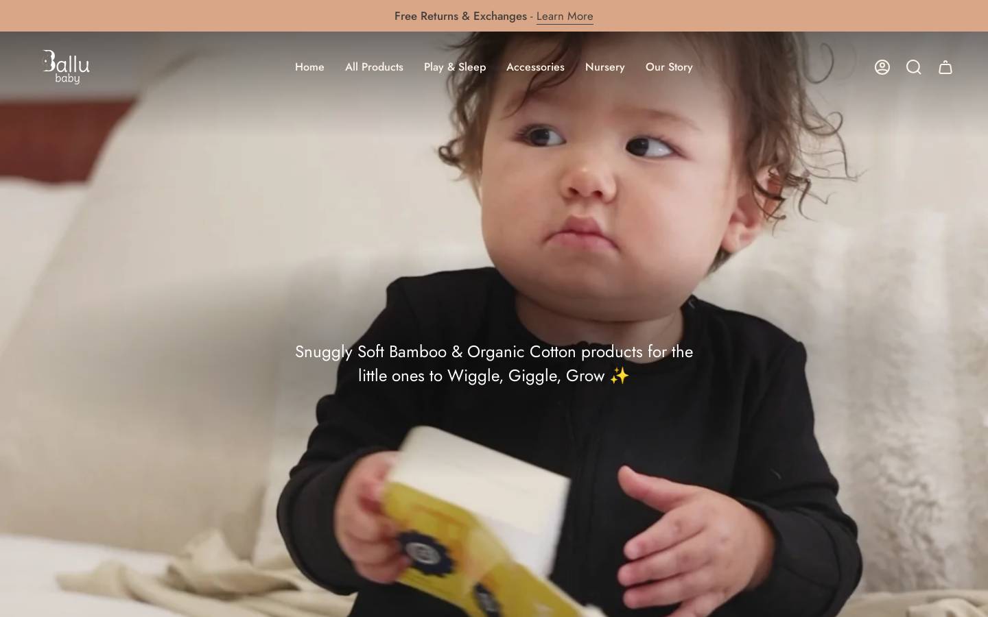 ballubaby.com homepage screenshot