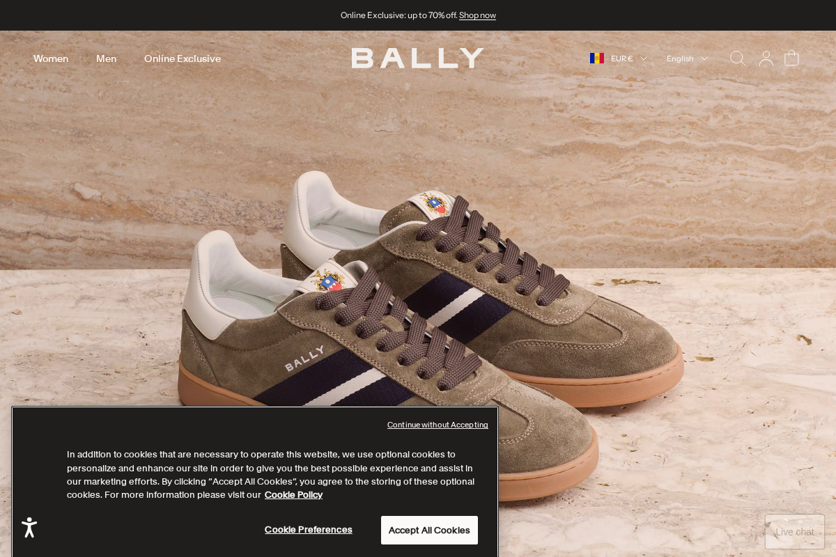 Bally homepage screenshot