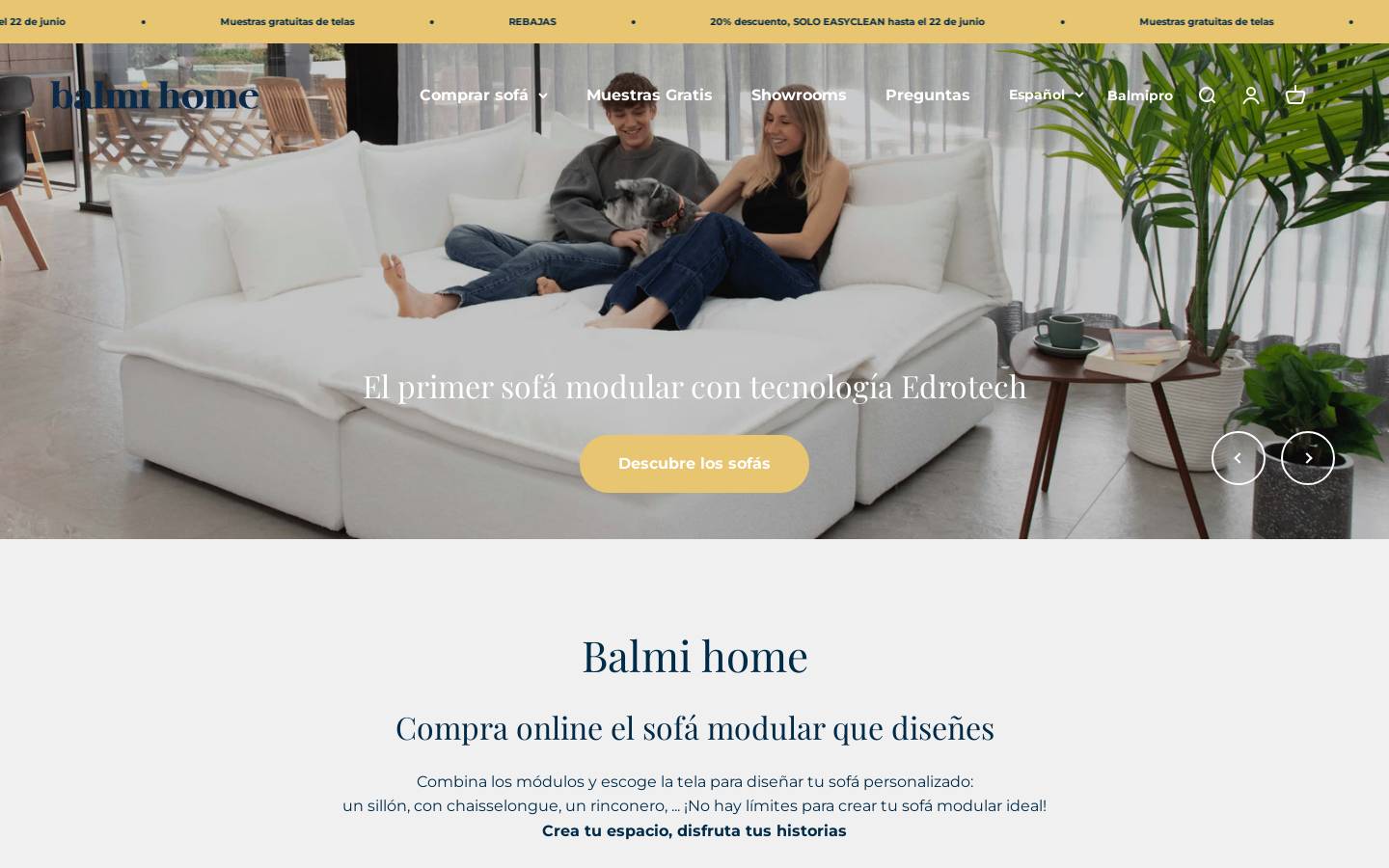 Balmi Home homepage screenshot