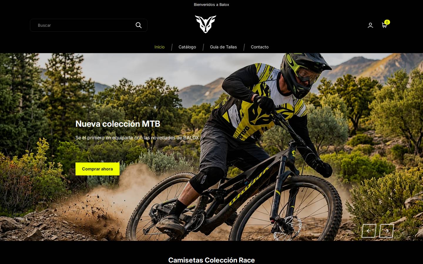 baloxrace.com homepage screenshot
