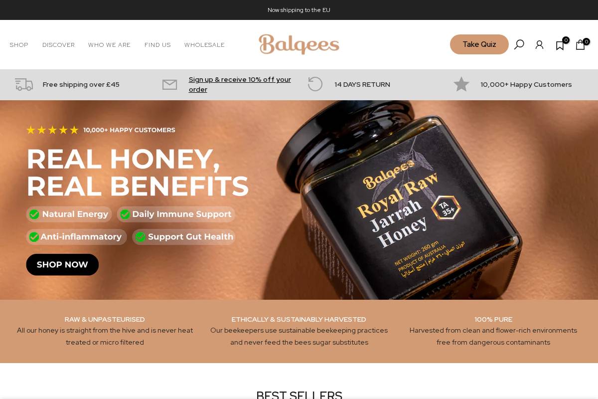 Balqees homepage screenshot