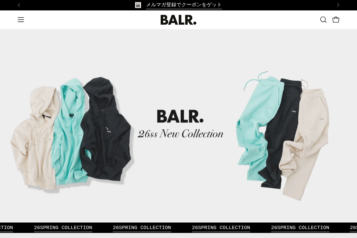 BALR.  homepage screenshot