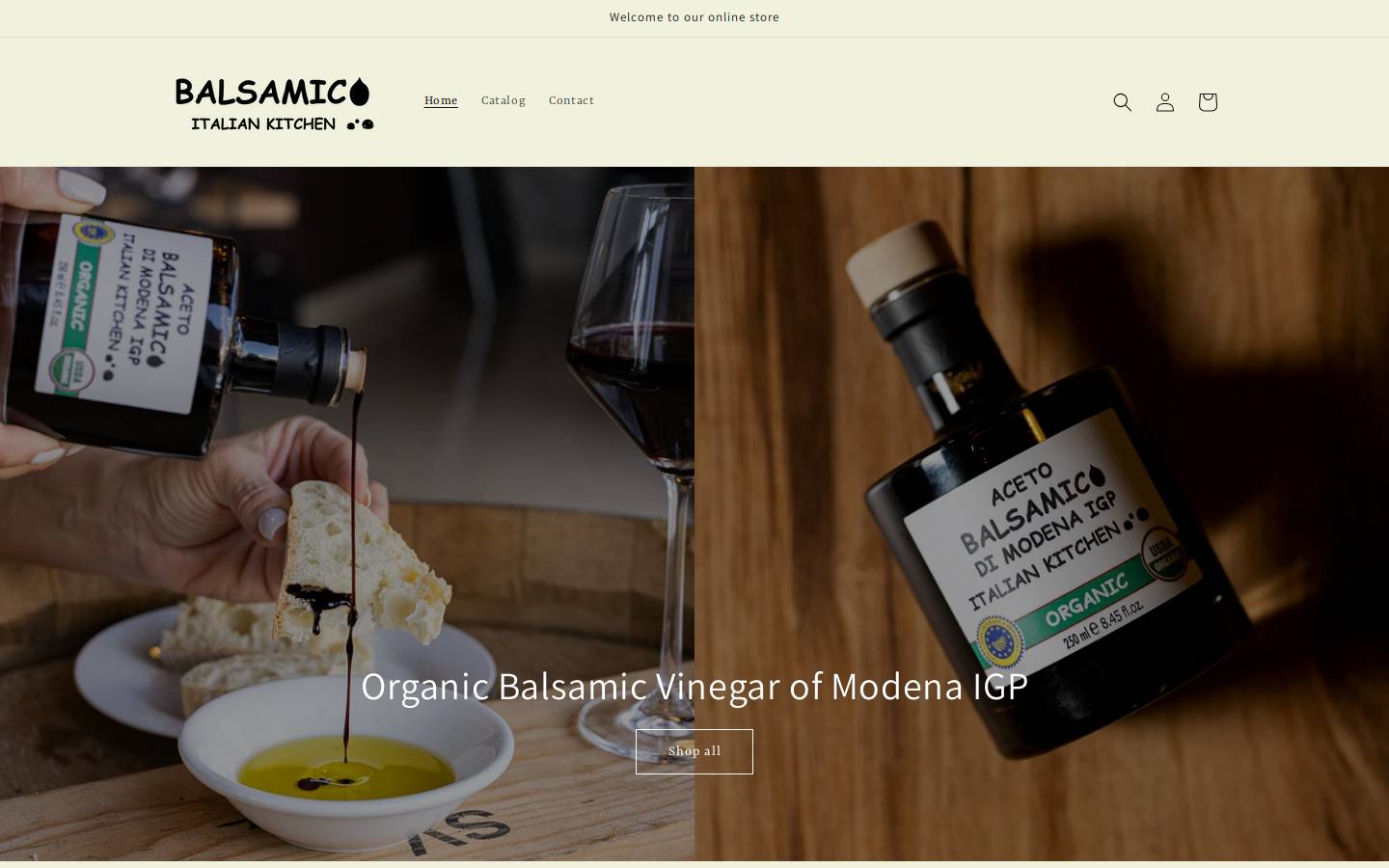 balsamicokitchenshop.com homepage screenshot