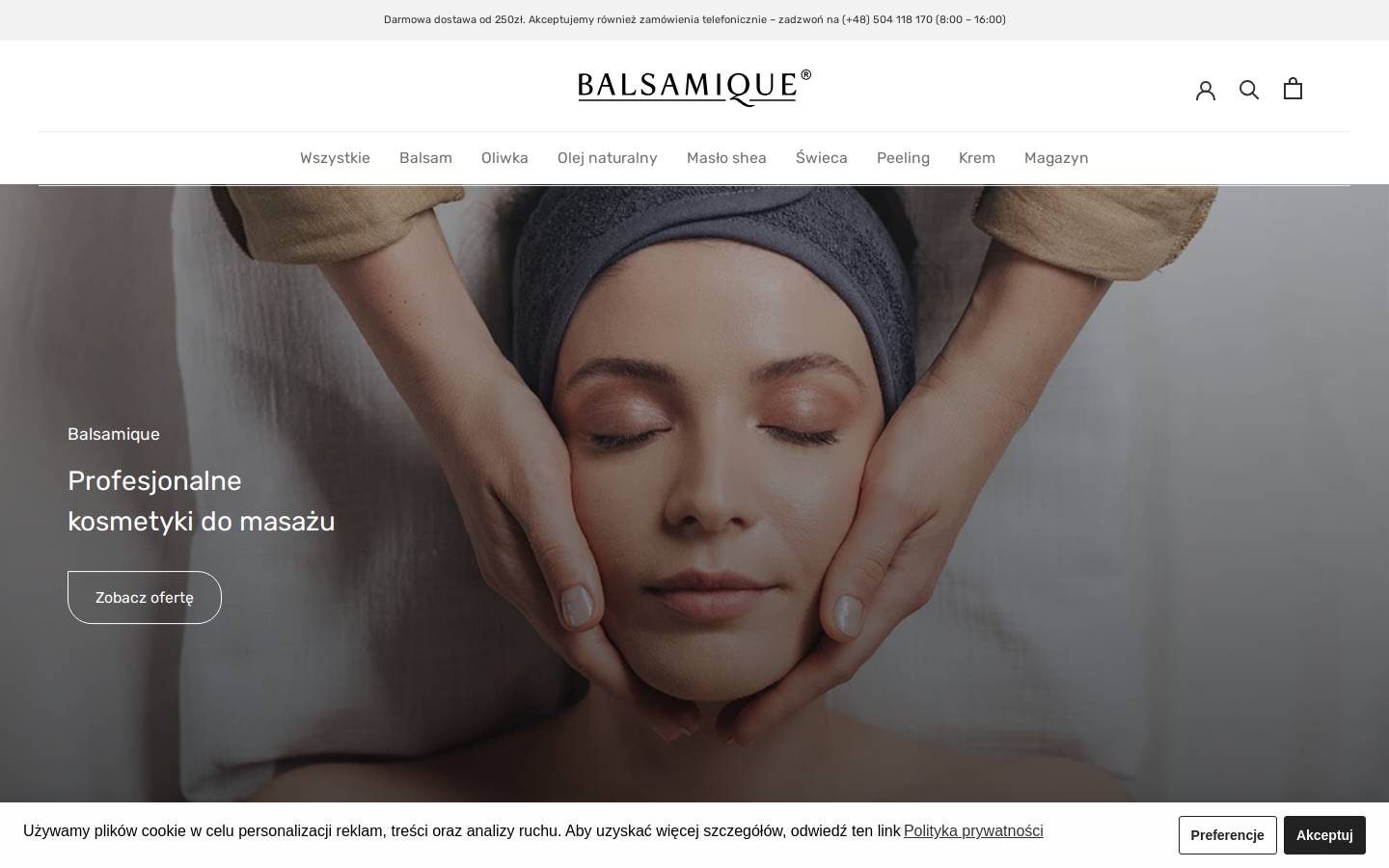 balsamique.pl homepage screenshot