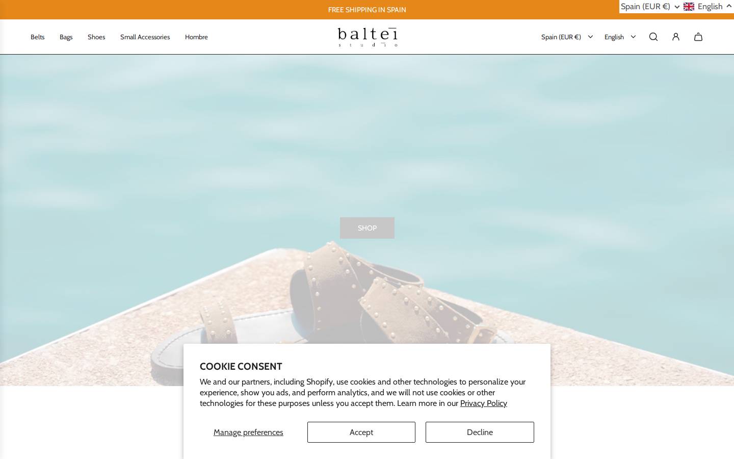 balteistudio.com homepage screenshot