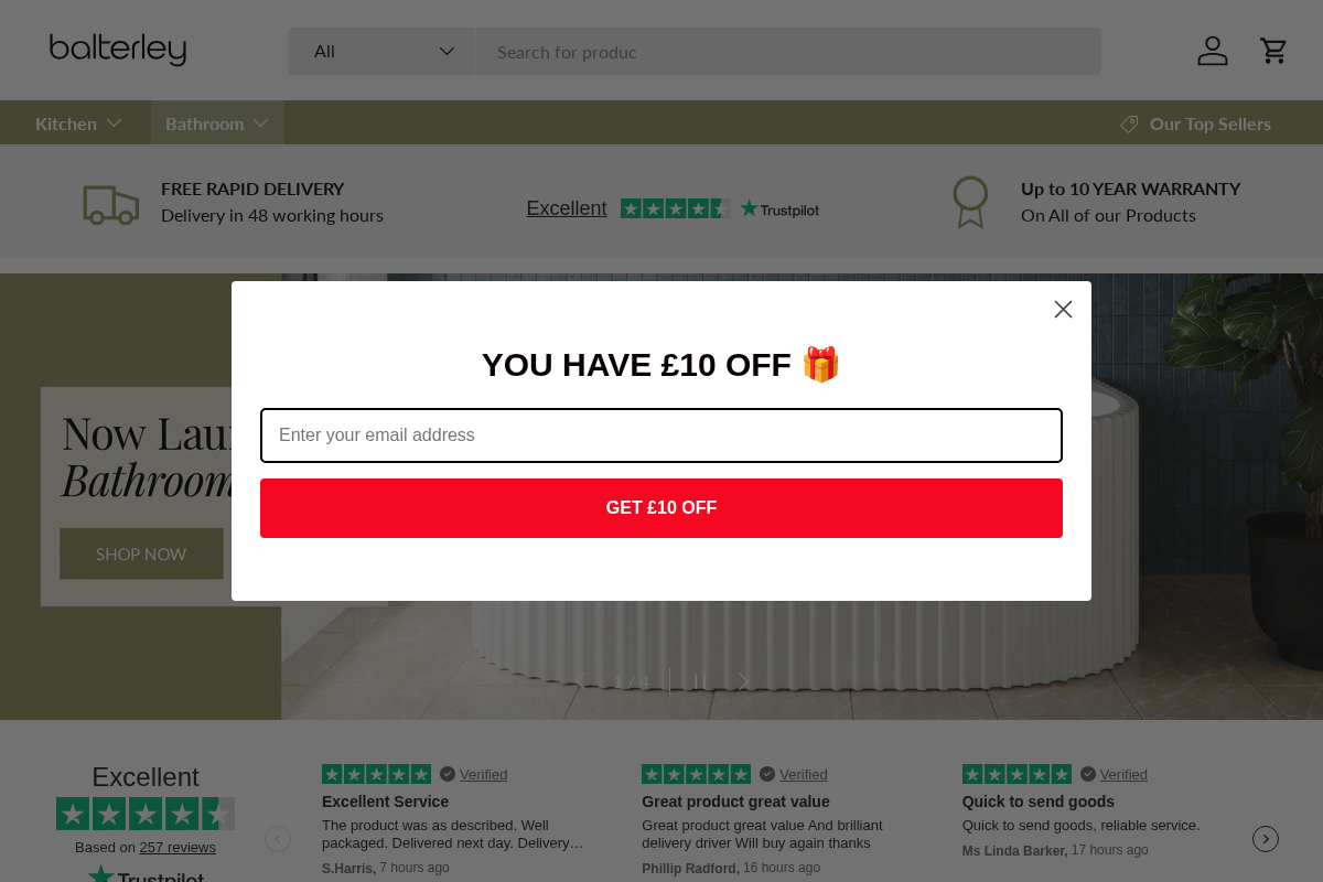 Balterley homepage screenshot