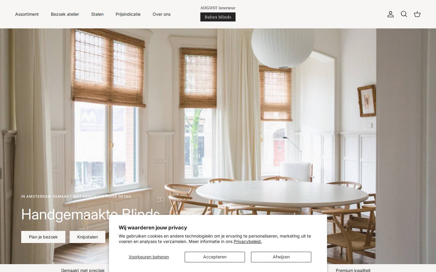 baltex-blinds.nl homepage screenshot
