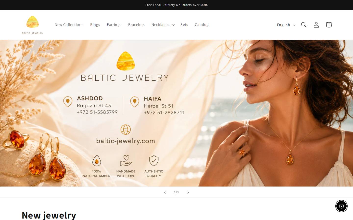 baltic-jewelry.com homepage screenshot