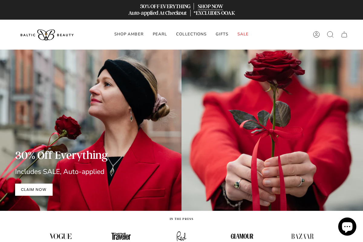 Baltic Beauty homepage screenshot