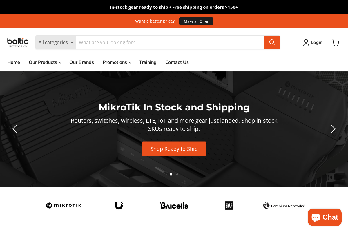Baltic Networks homepage screenshot
