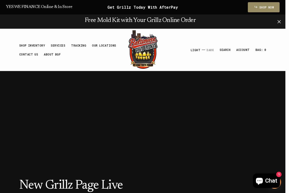baltimoregoldfronts.com homepage screenshot