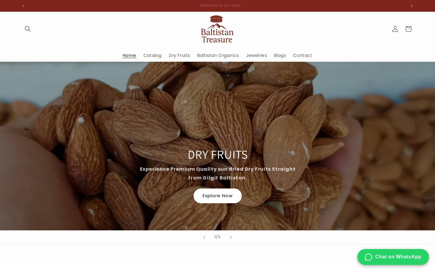 baltistantreasures.com homepage screenshot