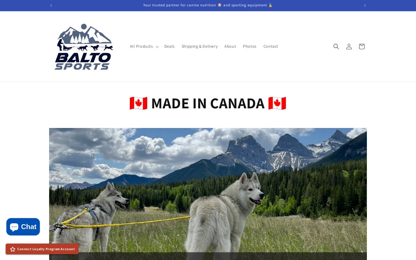 baltosports.com homepage screenshot