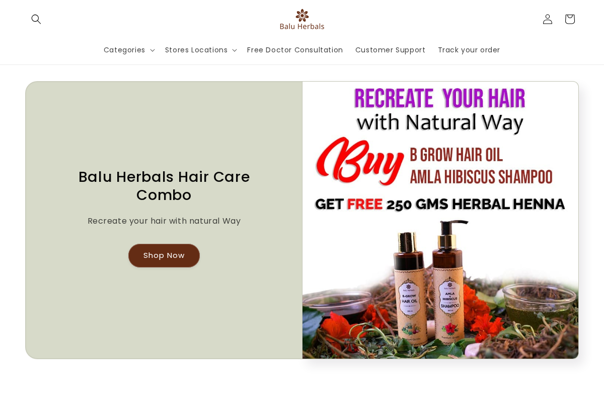 BALU HERBALS homepage screenshot