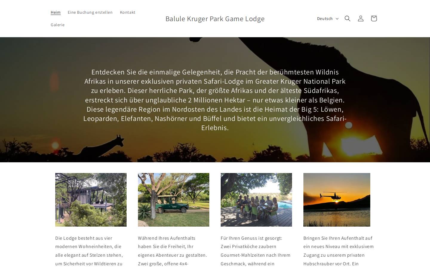balulelodge.com homepage screenshot