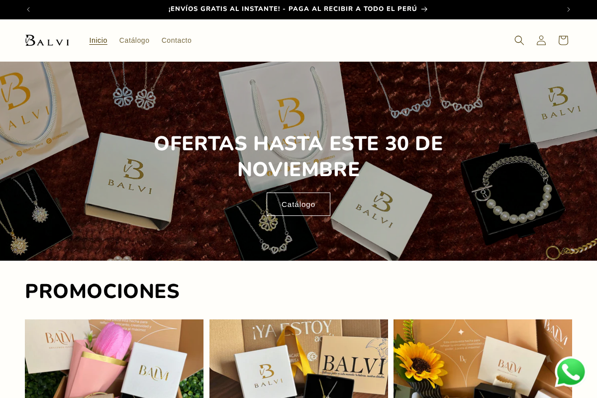 Balvi Perú homepage screenshot