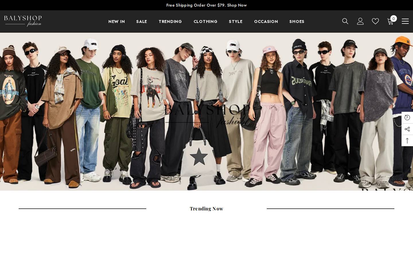 balyshop.com homepage screenshot