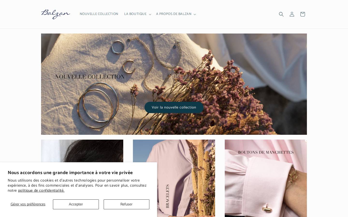 balzan.fr homepage screenshot