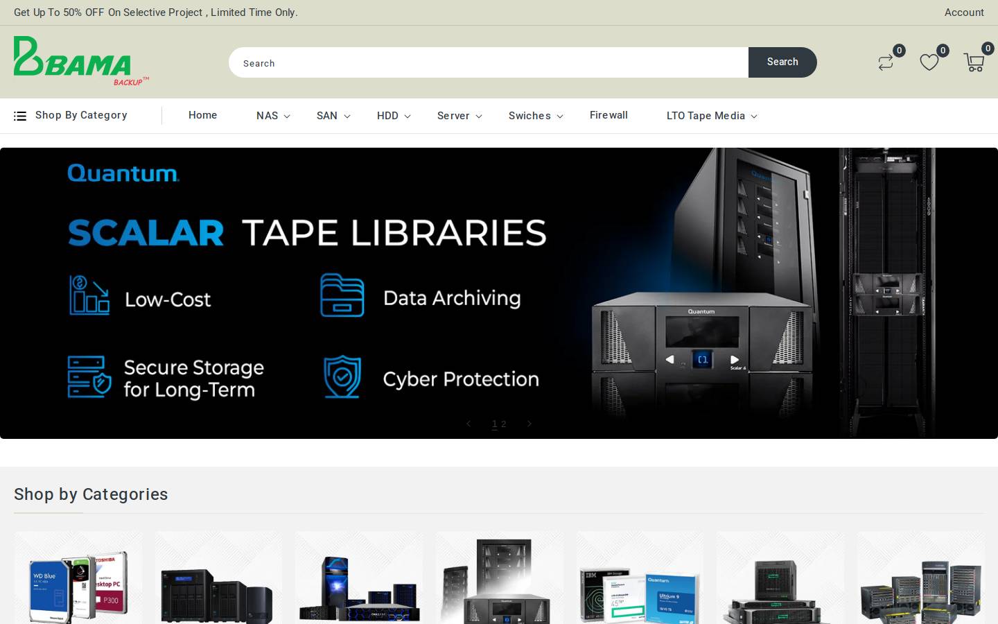 bamabackup.com homepage screenshot