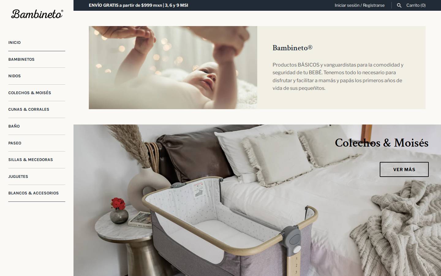 bambineto.com homepage screenshot