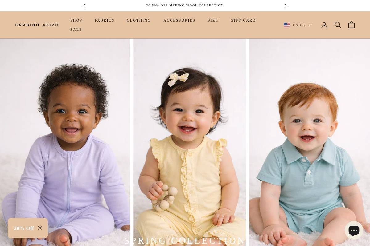 bambinoazizo.com homepage screenshot