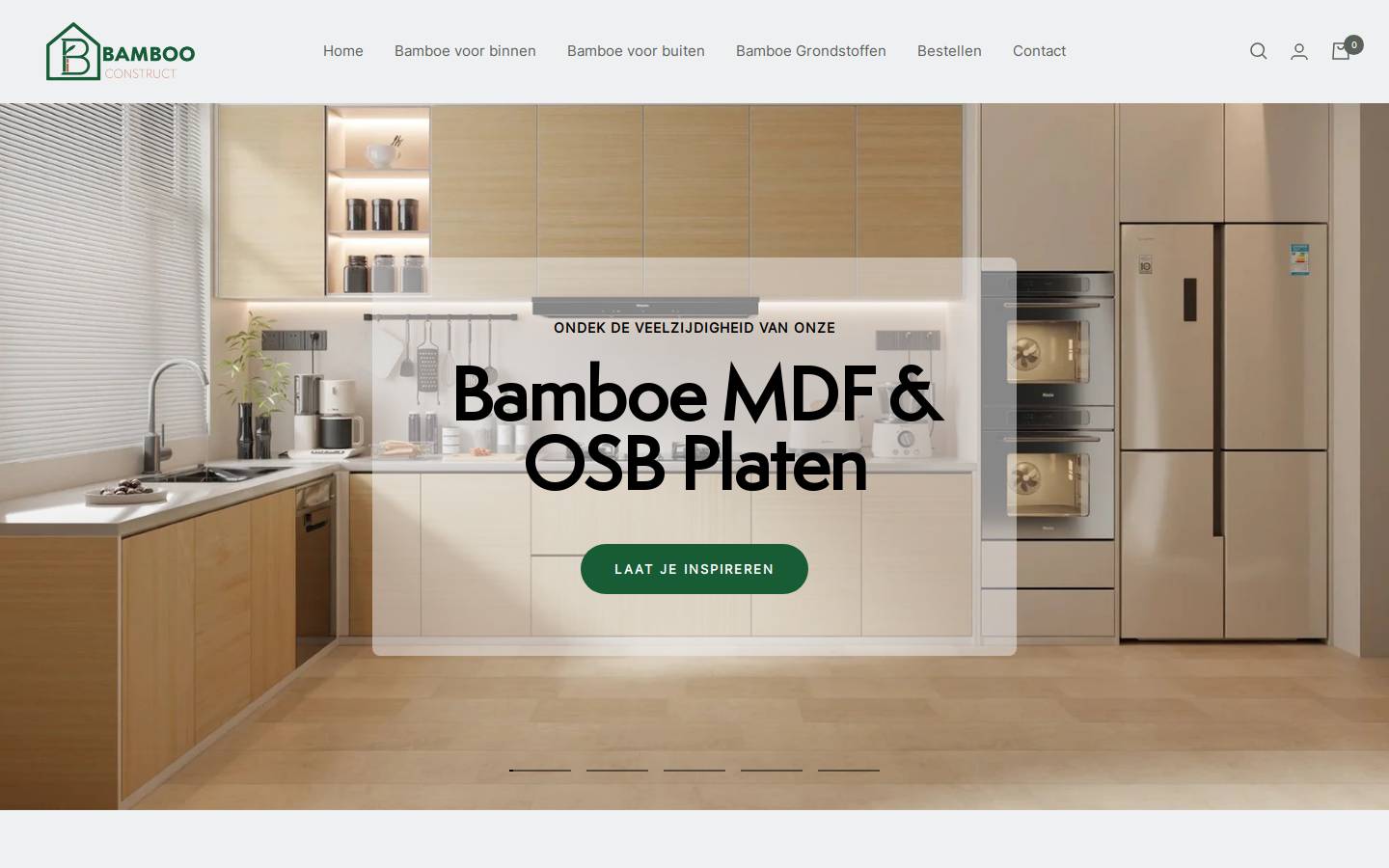 bamboebouwbelgie.com homepage screenshot