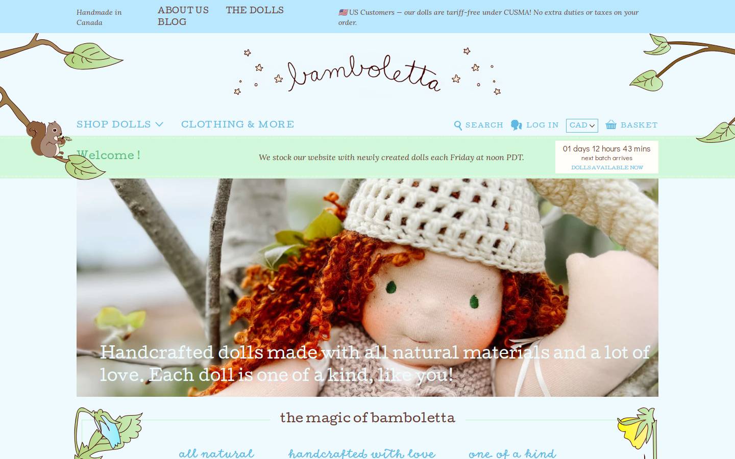 bamboletta.com homepage screenshot