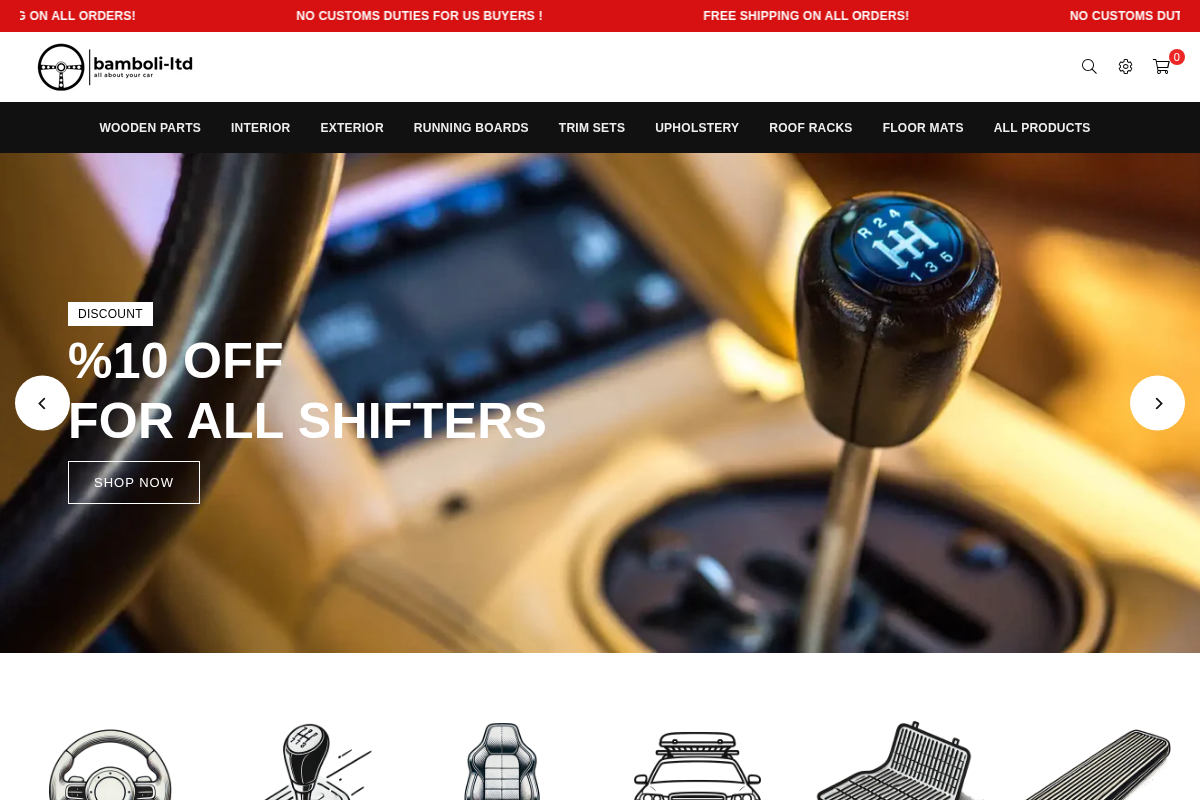 Bamboli LTD homepage screenshot